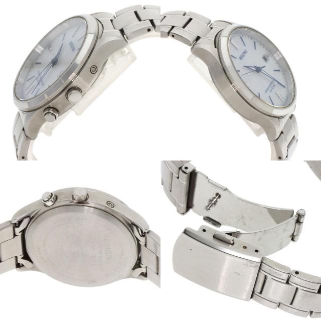 稼働品シチズン H416-R009729 レグノ 腕時計メンズ　クォーツホワイト CITIZEN シチズン H416-R009729 レグノ 腕時計 ステンレススチール/SS