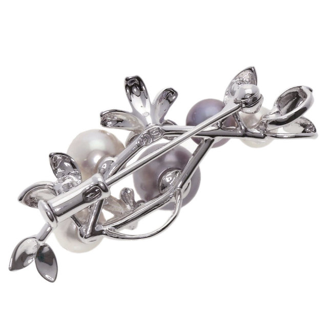 TASAKI タサキ パール 真珠 ブローチ シルバー レディース [中古 