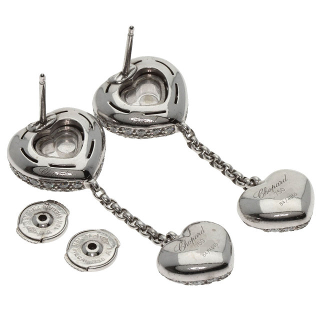 【新品仕上げ済】ショパール ハッピー ダイヤモンド ピアス 片耳用 5756 Chopard ショパール ハッピーダイヤピアス ホワイトゴールド 750
