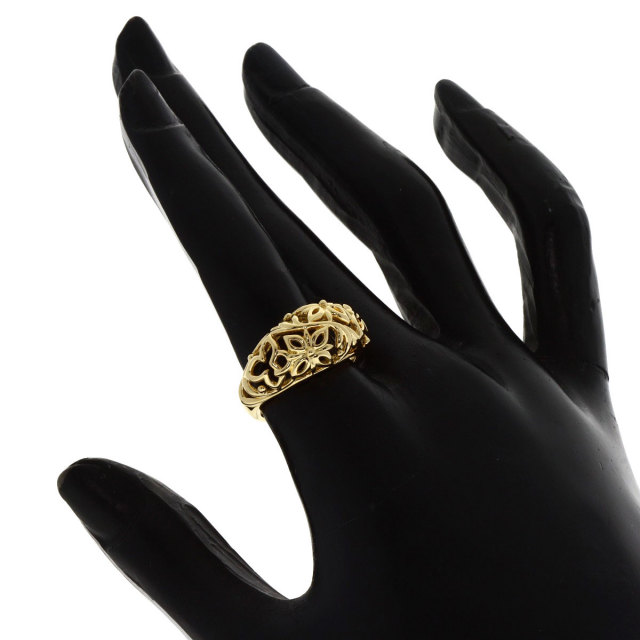 MIKIMOTO ミキモト フラワーモチーフ リング・指輪 K18イエロー