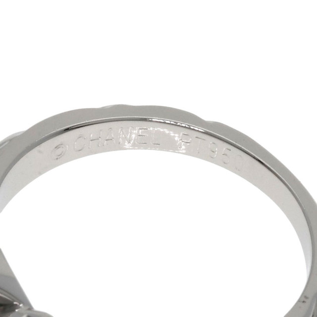 CHANEL プラチナ マトラッセリング 7.5号 1P ダイヤ Pt950 シャネル マトラッセリング プラチナ Pt950 #57 約16.5号 中古