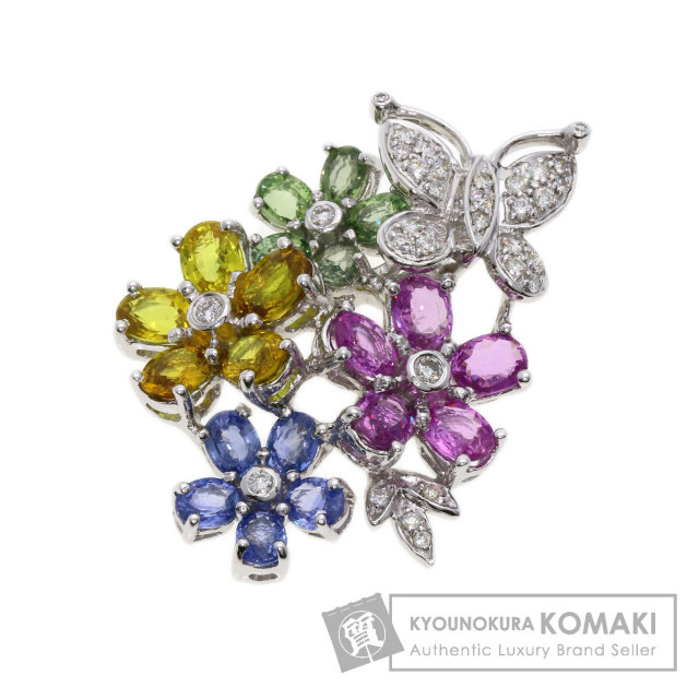 6.33ct マルチストーン ダイヤモンド ペンダントトップ K18ホワイト  