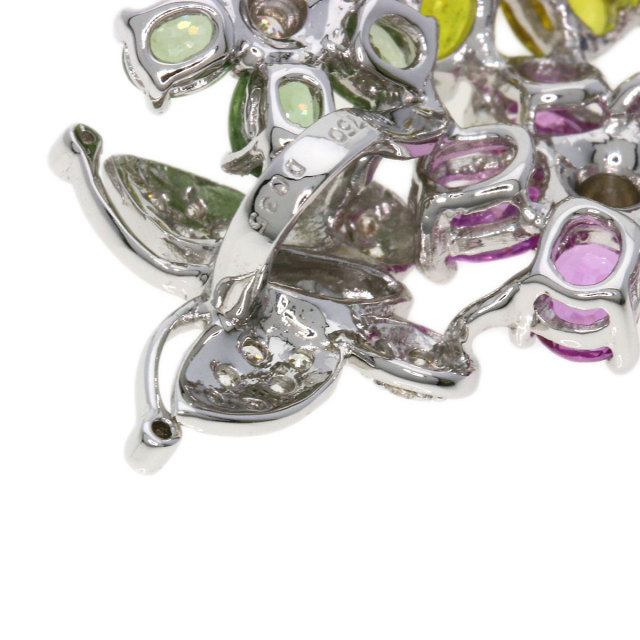 6.33ct マルチストーン ダイヤモンド ペンダントトップ K18ホワイト  