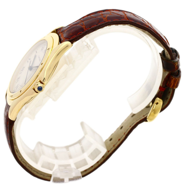 CARTIER カルティエ パンテール クーガー LM 腕時計 K18YG クロコダイル レディース [中古] CARTIER カルティエ パンテール クーガー LM 腕時計 K18イエロー