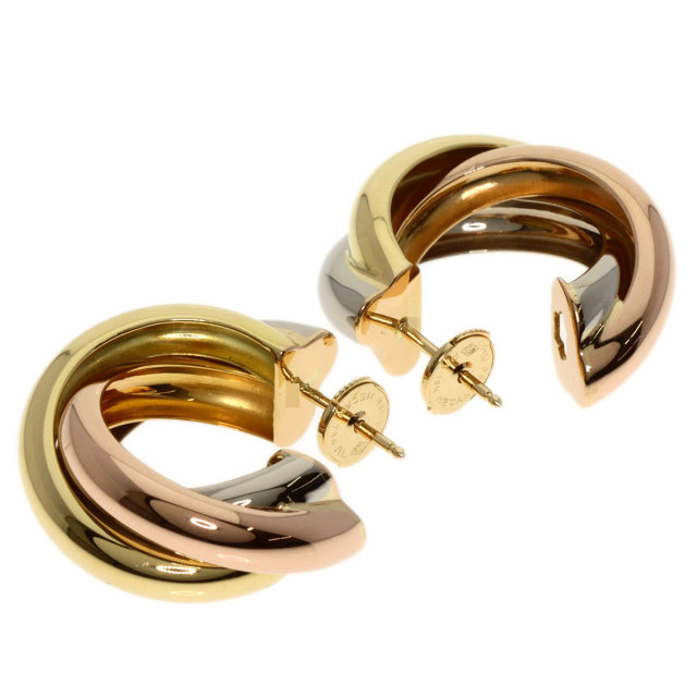 CARTIER カルティエ トリニティ LM ピアス K18イエローゴールド/K18PG