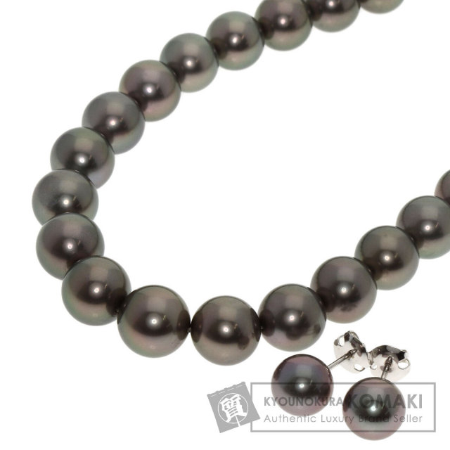 黒真珠 ペンダントトップ 2個セット 黒真珠ペンダントトップ 18金（K18