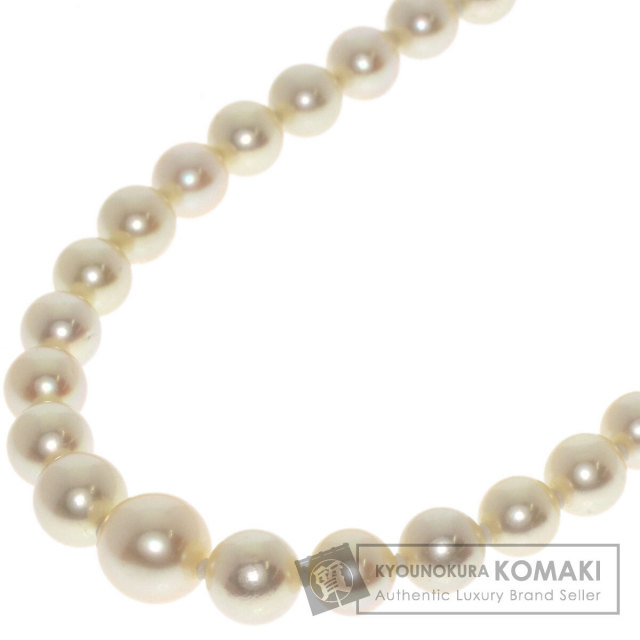 MIKIMOTO ミキモト パール 真珠 2連 ネックレス K14ホワイトゴールド