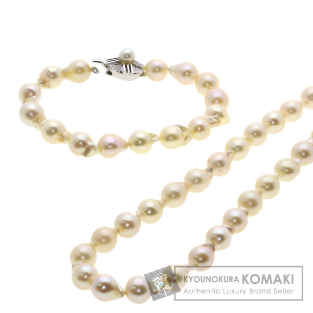 セレクトジュエリー ネックレス バロックパール 真珠 ブレスレット 2点セット