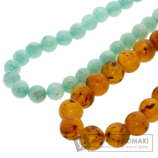セレクトジュエリー ネックレス コハク 琥珀 水晶 オニキス メノウ カラーストーン  10点セット