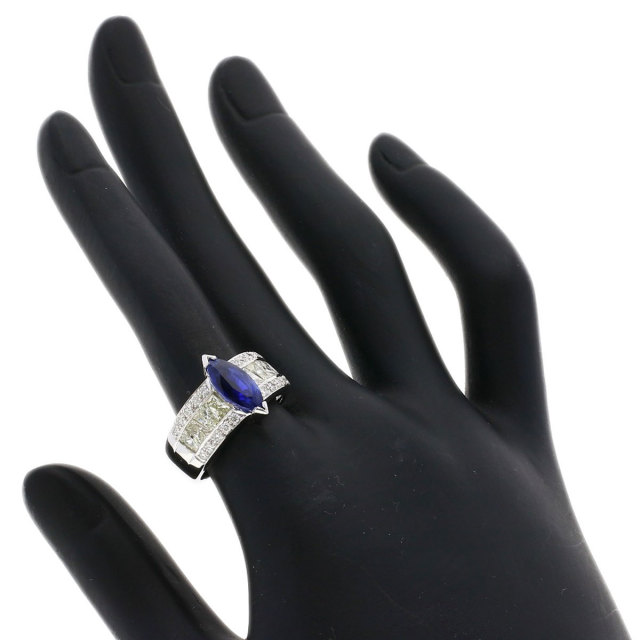 2.57ct サファイア ダイヤモンド リング・指輪 18K 8.7g レディース