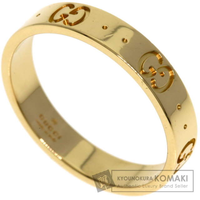 GUCCI グッチ アイコン プリント 2P ダイヤモンド リング　k18 楽天市場】グッチ アイコンプリント 2P ダイヤモンド #8 リング