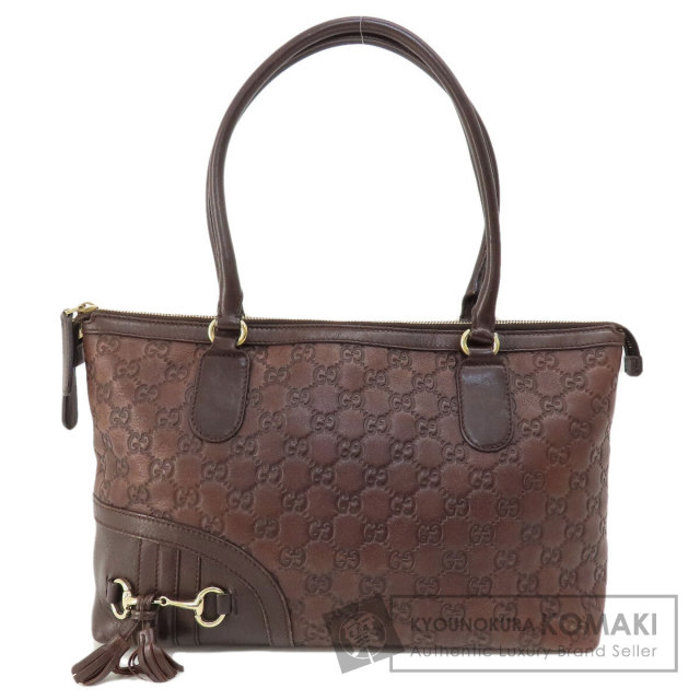 GUCCI グッチ 232936 グッチシマ ホースビット GG トートバッグ レザー  