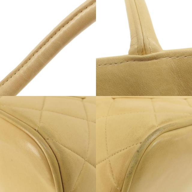 【超美品】シャネル トートバッグ 復刻トート ラムスキン ゴールド金具 CHANEL シャネル 復刻トート ココマーク バッグ ベージュ