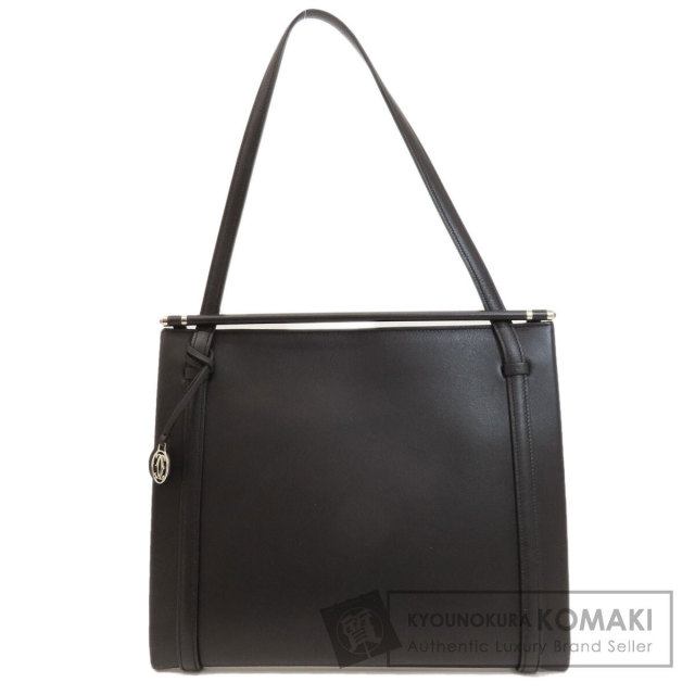 美品】カルティエ ワンショルダーバッグ カボション ロゴ金具 レザー