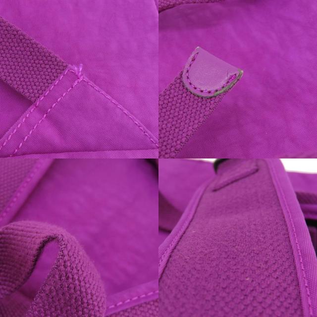 Kipling紫色 リュック サック 新品タグ　ゴリラチャーム付き Kipling キプリング ゴリラチャーム リュック・デイパック
