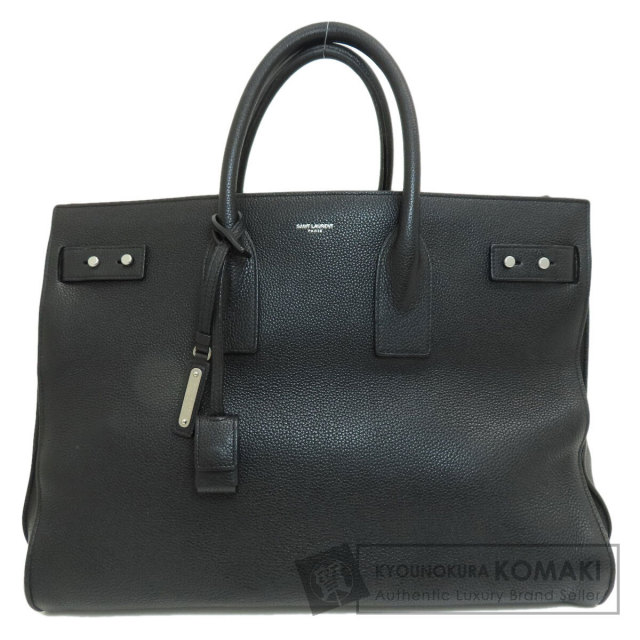Saint Laurent■サンローラン ロゴ レザー トートバック 黒 SAINT LAURENT サンローラン ロゴ トートバッグ レザー