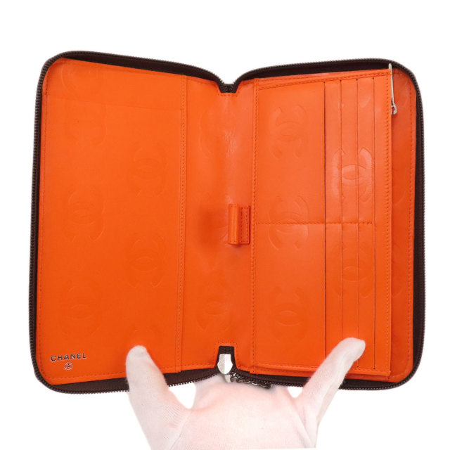 CHANEL シャネル カンボンライン 長財布（小銭入れあり） レザー  