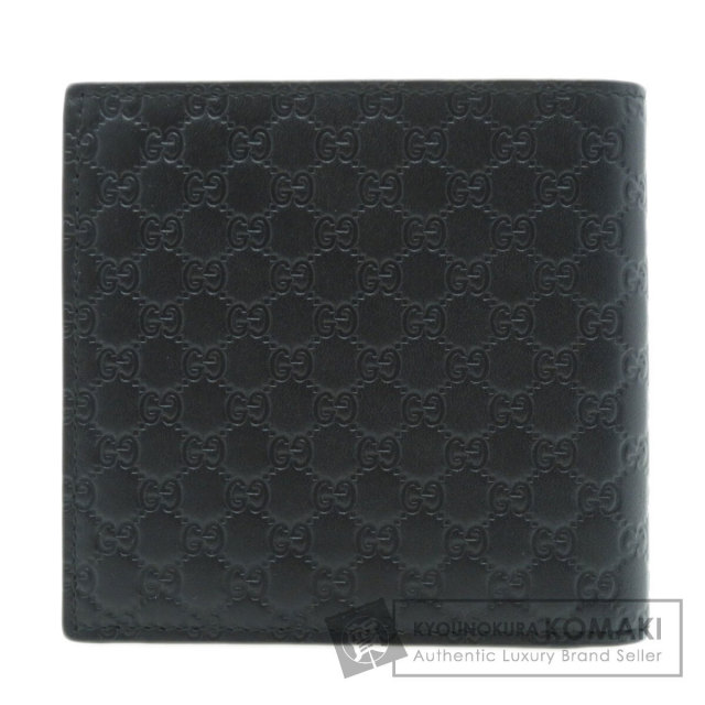 グッチ 二つ折り財布（小銭入れあり） GGシグネチャー マイクロシマ アウトレット