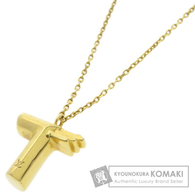 LOUIS VUITTON ルイヴィトン M61075 LV&ME T モチーフ ネックレス 金属  