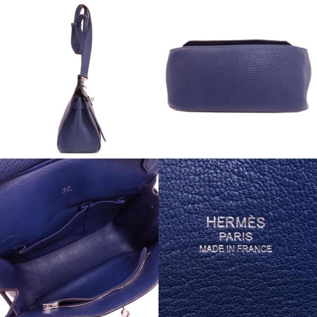 HERMES エルメス ジプシエール28 ブルーニュイ シルバー金具