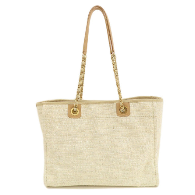 CHANEL シャネル ドーヴィルMM ゴールド金具 トートバッグ ツィード 