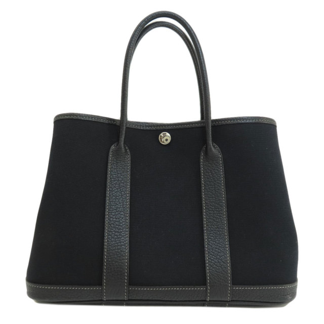 HERMES エルメス ガーデンパーティTPM 黒 ブラック シルバー金具  