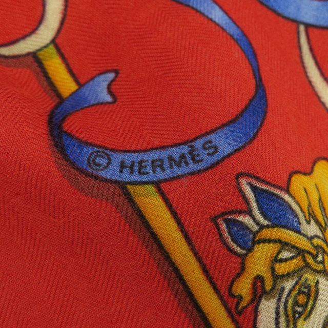 HERMES エルメス カレジュアン LUNA PARK 遊園地 スカーフ シルク/カシミヤ レディース