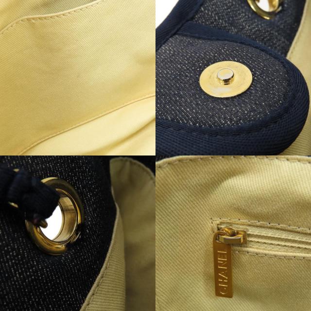 CHANEL シャネル ドーヴィルPM ゴールド金具 トートバッグ デニム  