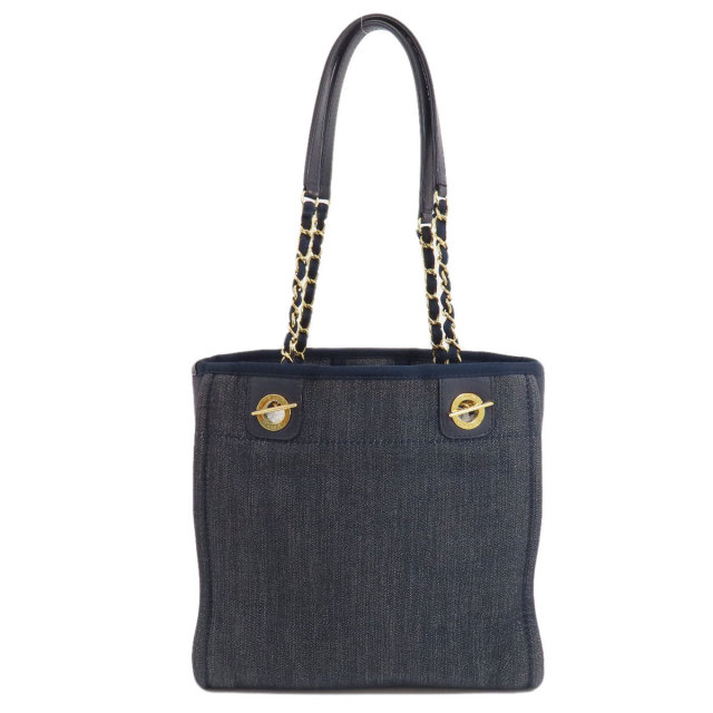 CHANEL シャネル ドーヴィルPM ゴールド金具 トートバッグ デニム  
