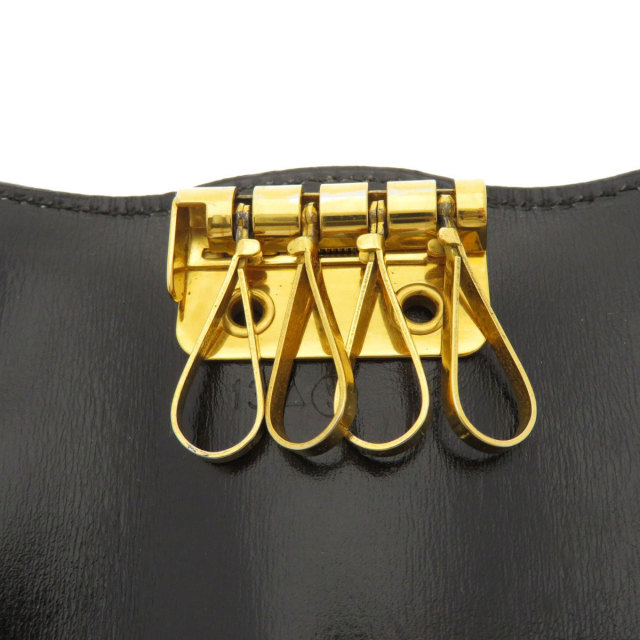 HERMÈS エルメス 6連キーケース ブラック レザー ヴィンテージ HERMÈS エルメス 6連キーケース ブラック レザー ヴィンテージ