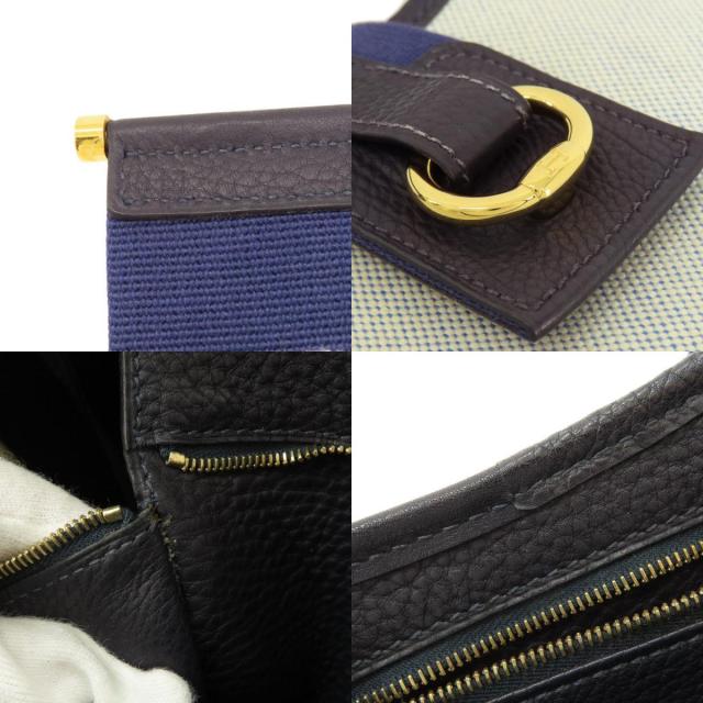 HERMES エルメス サコ ゴールド金具 ショルダーバッグ トワルアッシュ  