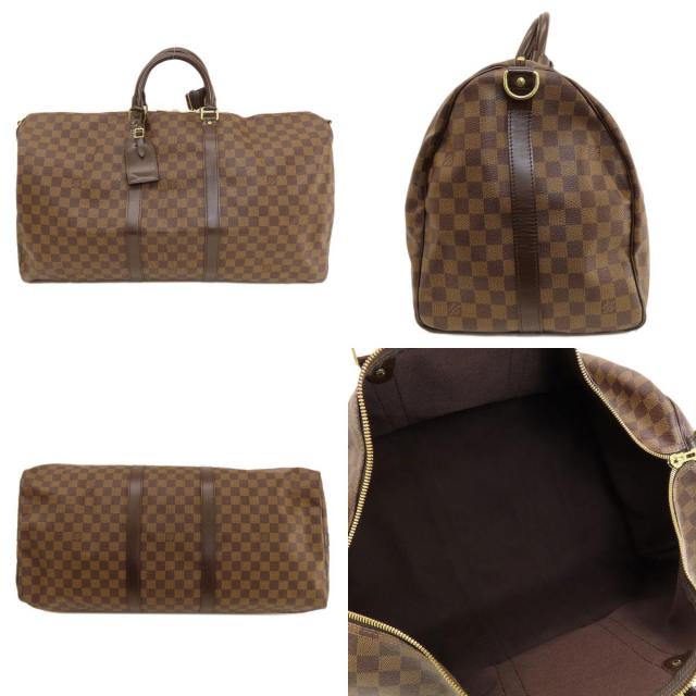 ルイヴィトン ボストンバッグ キーポル バンドリエール55 ダミエ エベヌ