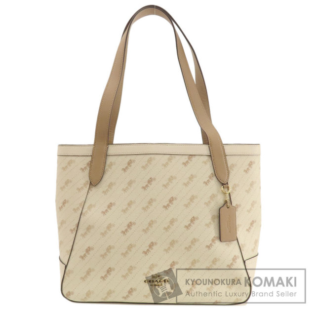 コーチ トートバッグ お洒落 馬車柄 ホワイト 【新品】 たくまし 