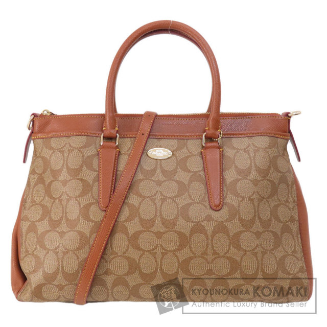 COACH コーチ F34617 シグネチャー 2WAY ハンドバッグ PVC レディース