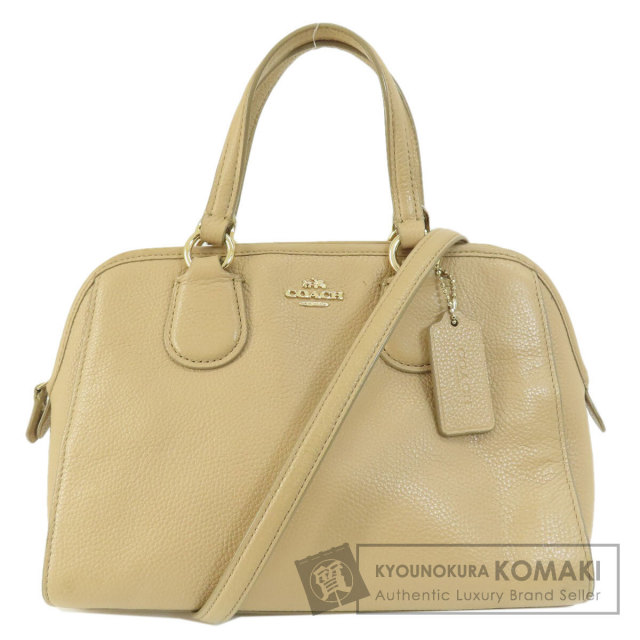 COACH ブラックレザー 2wayハンドバッグ 33735 LIBLK COACH コーチ 33735 ロゴ 2WAY ハンドバッグ レザー レディース