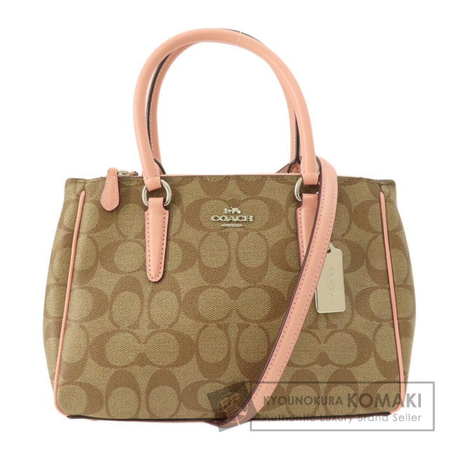 COACH コーチ F67027 シグネチャー 2WAY ハンドバッグ PVC レディース 