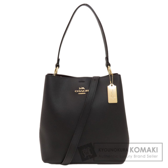 COACH コーチ 91122 ロゴ金具 2WAY ハンドバッグ レザー レディース