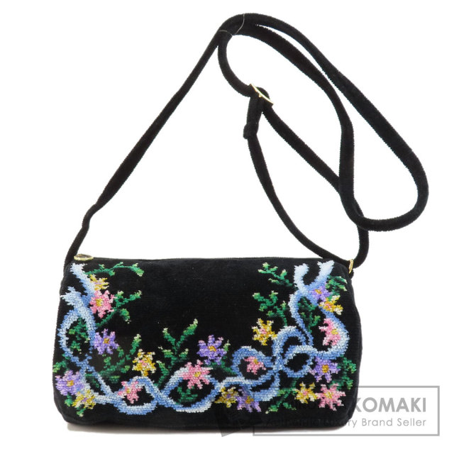 FEILER フェイラー フラワーモチーフ ショルダーバッグ パイル レディース 