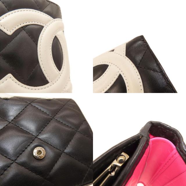 CHANEL シャネル カンボンライン シルバー金具 二つ折り財布（小銭入れ 