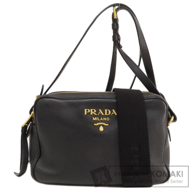 PRADA プラダ ロゴ ショルダーバッグ レザー レディース 