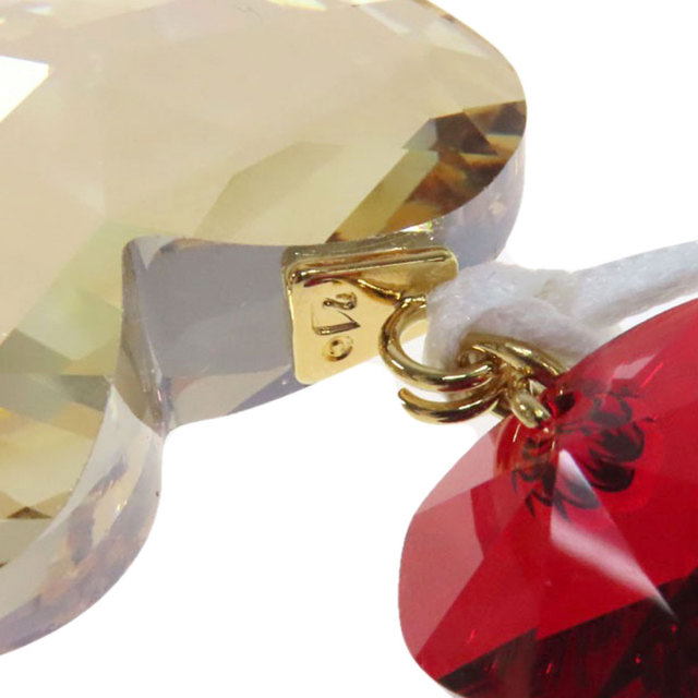 SWAROVSKI 大人しい スワロフスキー クリスタル リボン ブローチ