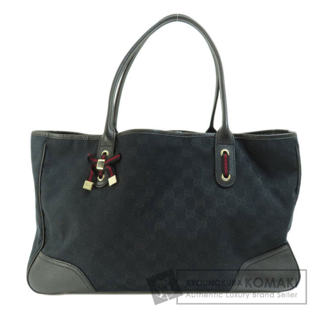 GUCCI グッチ 161719 GG柄 プリンシーリボン トートバッグ キャンバス 