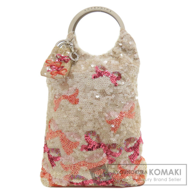 ANTEPRIMA アンテプリマ スパンコール リボンモチーフ ハンドバッグ  