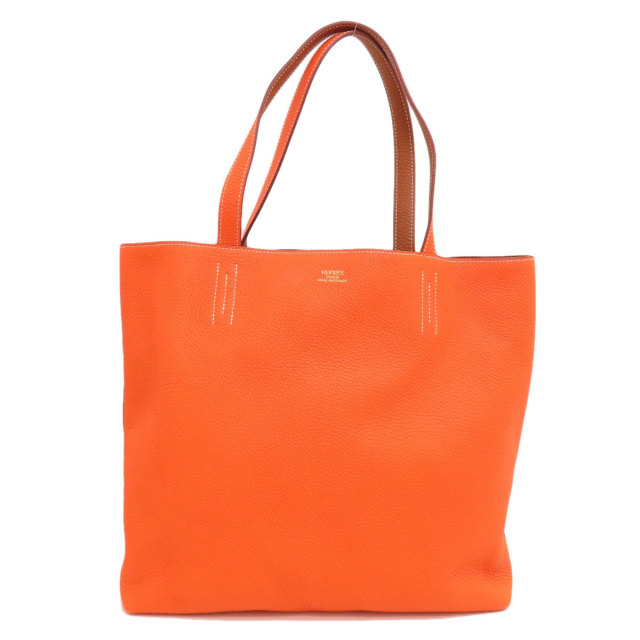 HERMES エルメス ドゥブルセンス36 ゴールド オレンジ トートバッグ