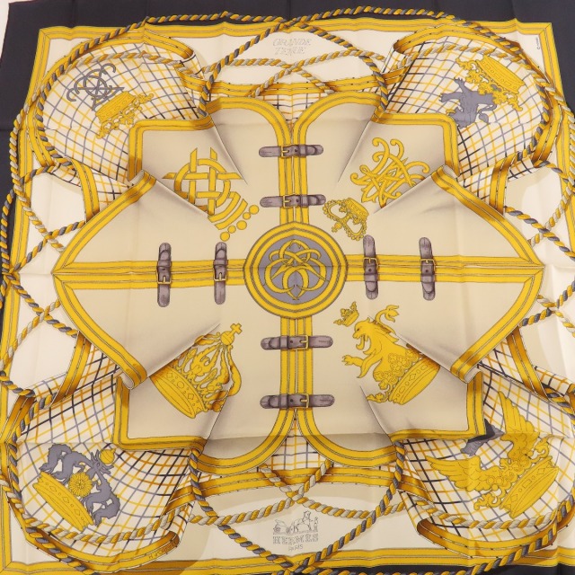 HERMES エルメス カレ90 GRANDE TENUE 馬の礼装 スカーフ シルク  