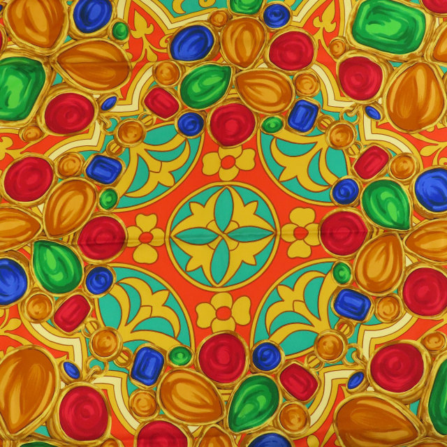 CHANEL シャネル ジュエリーモチーフ スカーフ シルク レディース 