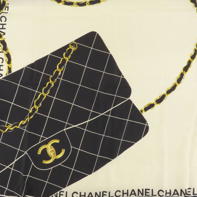 CHANEL シャネル マトラッセ バッグモチーフ スカーフ シルク レディース