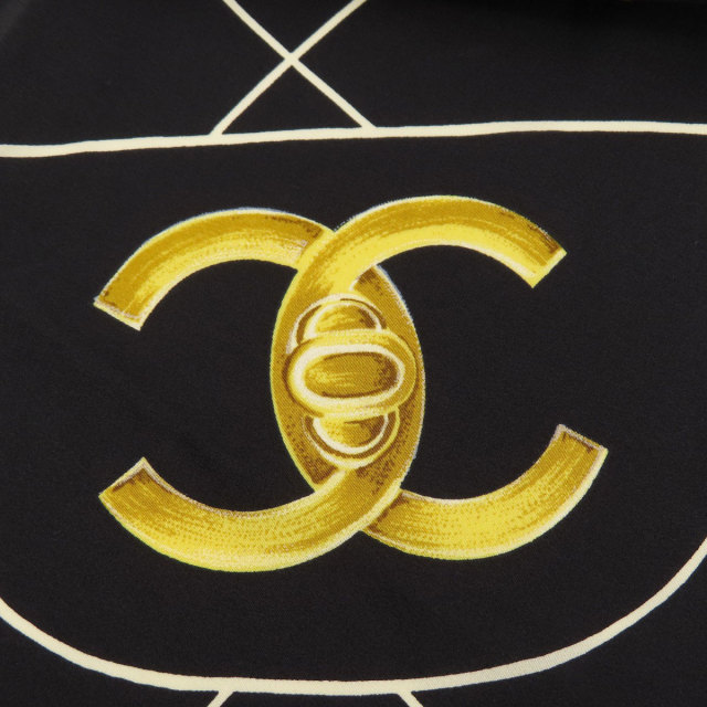 CHANEL シャネル マトラッセ バッグモチーフ スカーフ シルク レディース