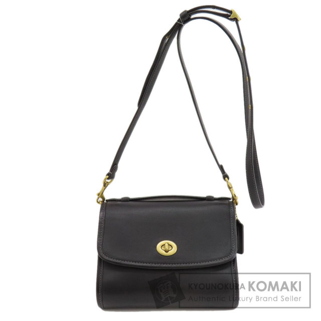 新品 COACH コーチ ショルダーバッグ 悪けれ ブラック ターンロック