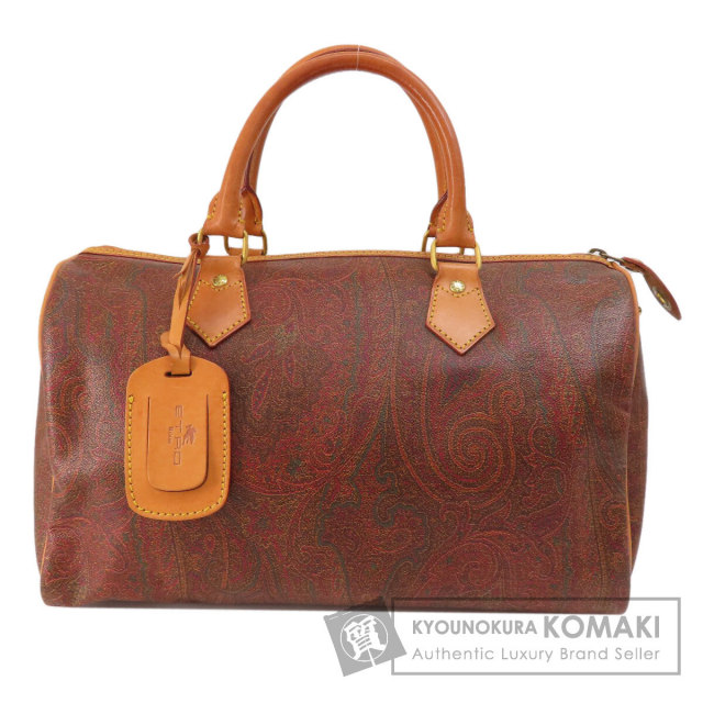 ETRO エトロ ミニボストン ペイズリー柄 ボストンバッグ PVC レディース 